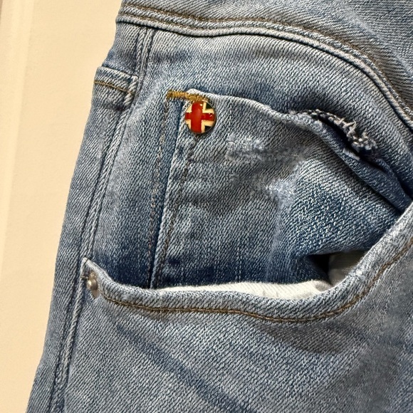 Hudson Jeans Women's Distressed Skinny Jeans - Blue - Picture 3 of 15